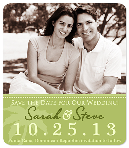 Tropical Heart Save the Date Magnet